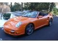 2009 Orange Paint to Sample Porsche 911 Turbo Cabriolet  photo #1