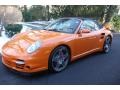 2009 Orange Paint to Sample Porsche 911 Turbo Cabriolet  photo #2