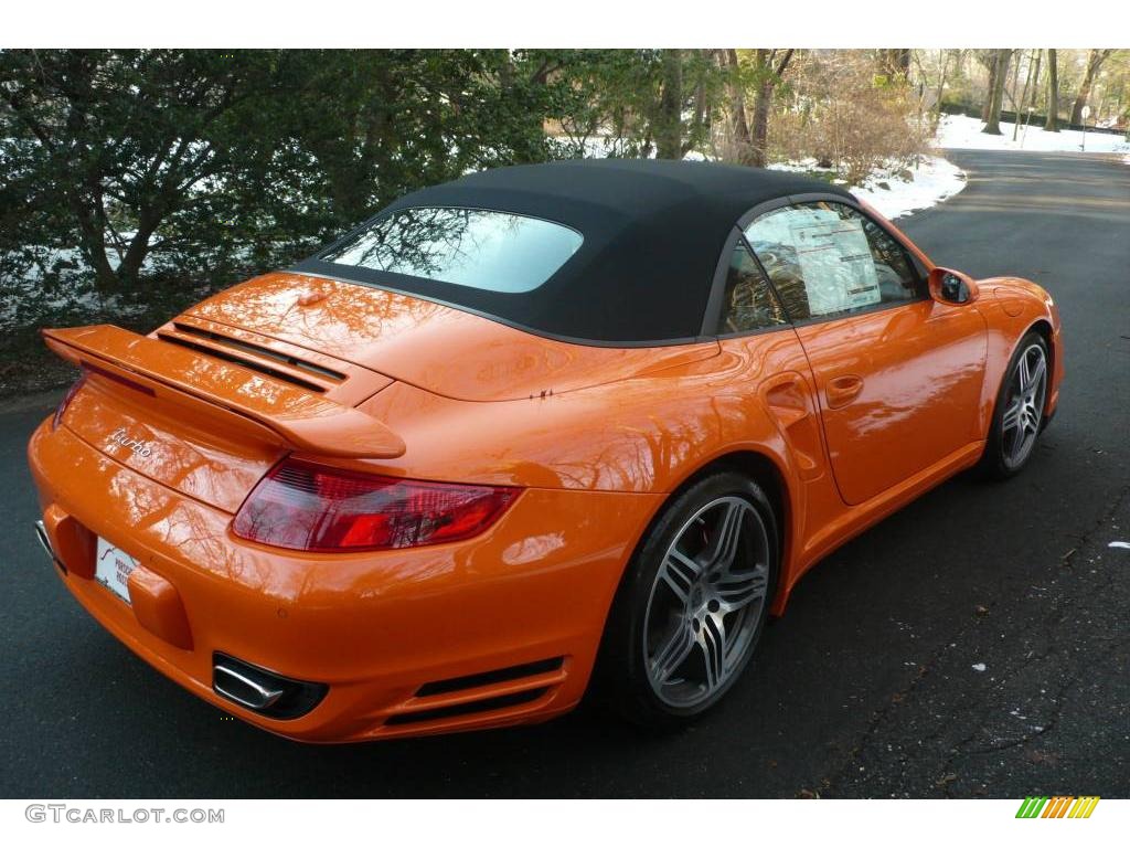2009 911 Turbo Cabriolet - Orange Paint to Sample / Black photo #5