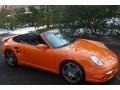 2009 Orange Paint to Sample Porsche 911 Turbo Cabriolet  photo #7