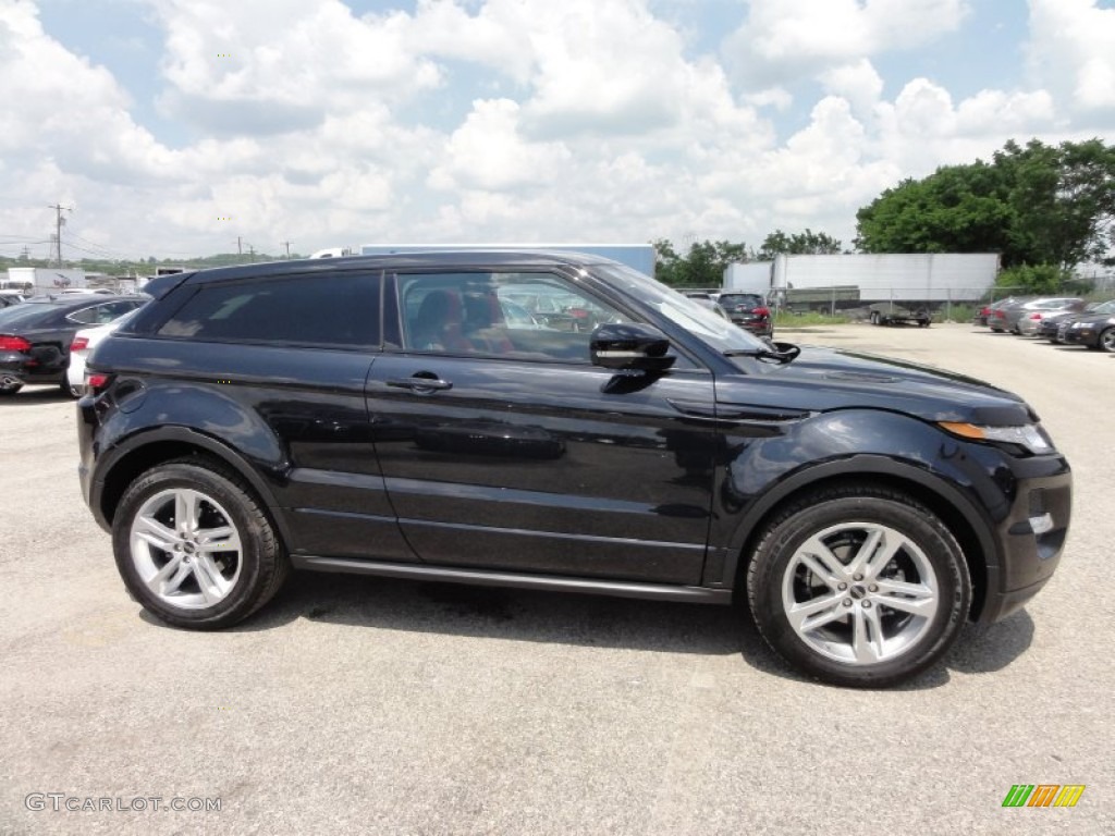 Sumatra Black Metallic 2012 Land Rover Range Rover Evoque Coupe Dynamic Exterior Photo #65723349