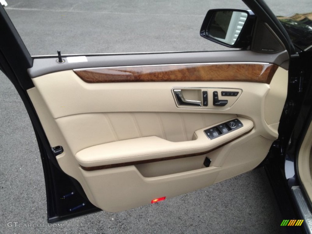 2011 Mercedes-Benz E 350 4Matic Sedan Almond/Mocha Door Panel Photo #65724693
