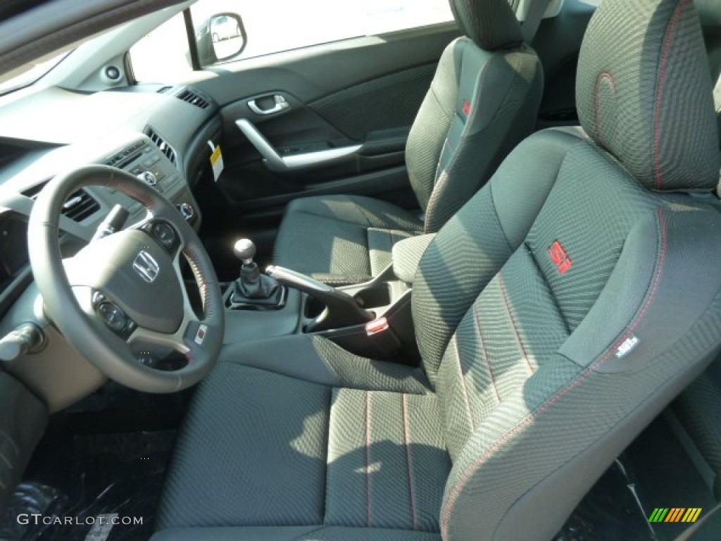 Black Interior 2012 Honda Civic Si Coupe Photo #65725150