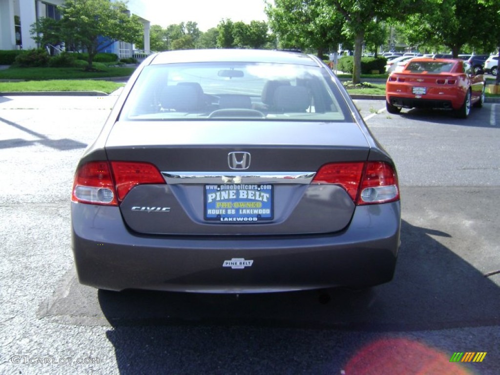 2010 Civic EX Sedan - Urban Titanium Metallic / Beige photo #5