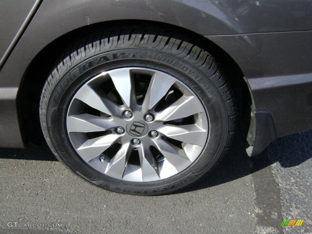 2010 Civic EX Sedan - Urban Titanium Metallic / Beige photo #8