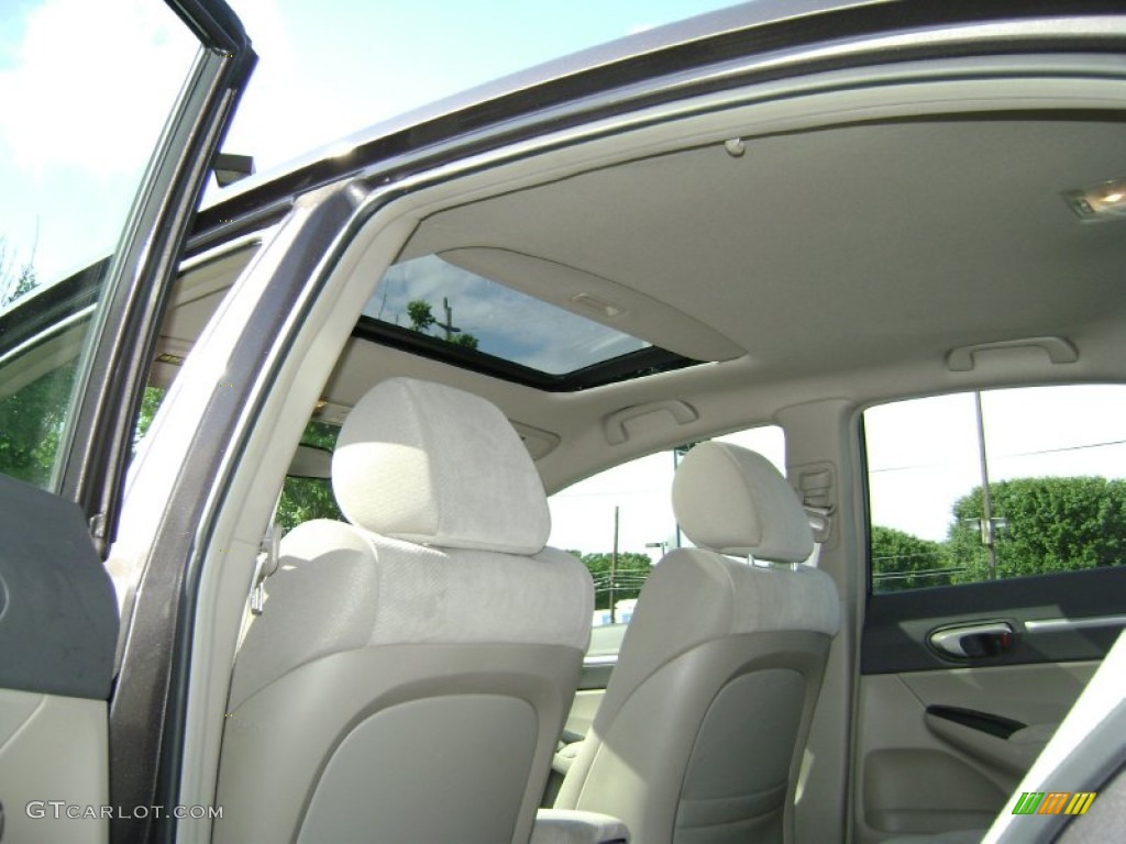 2010 Civic EX Sedan - Urban Titanium Metallic / Beige photo #11