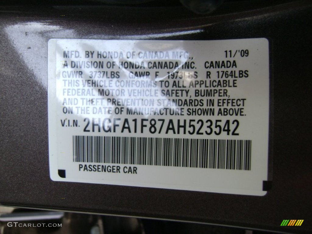 2010 Civic EX Sedan - Urban Titanium Metallic / Beige photo #15
