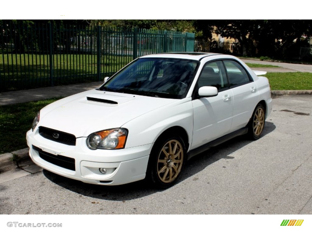 Aspen White 2004 Subaru Impreza WRX Sedan Exterior Photo #65726485
