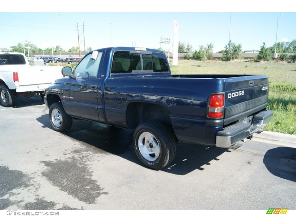 2001 Ram 1500 SLT Regular Cab 4x4 - Patriot Blue Pearl / Mist Gray photo #3