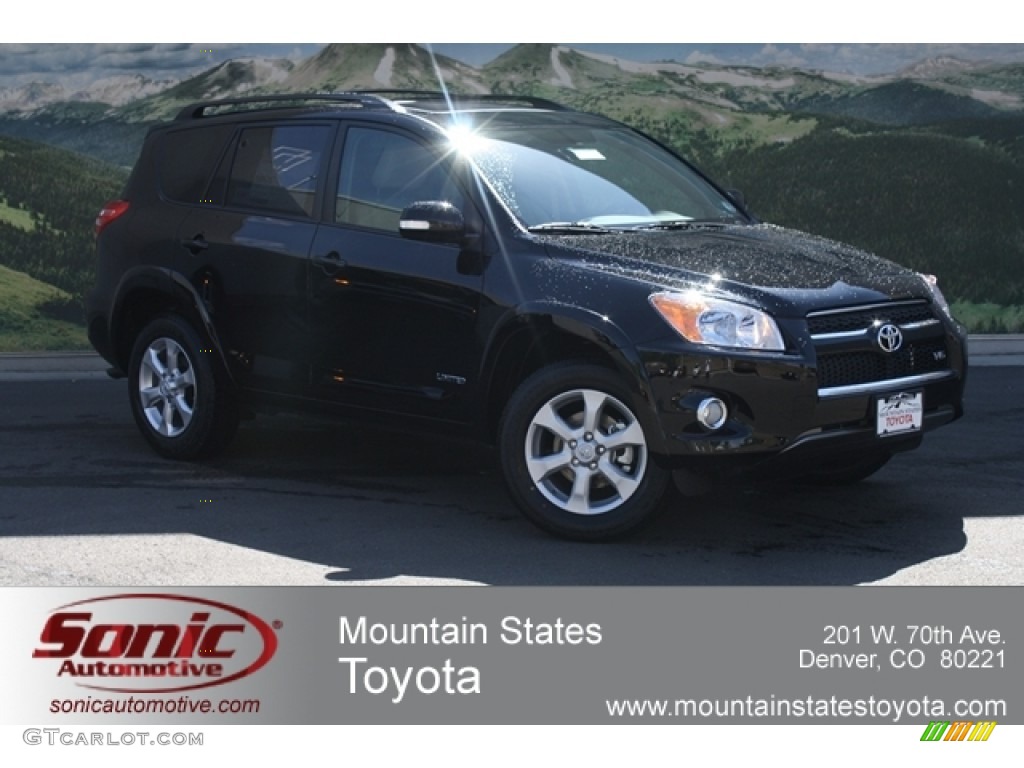 2012 RAV4 V6 Limited 4WD - Black / Sand Beige photo #1