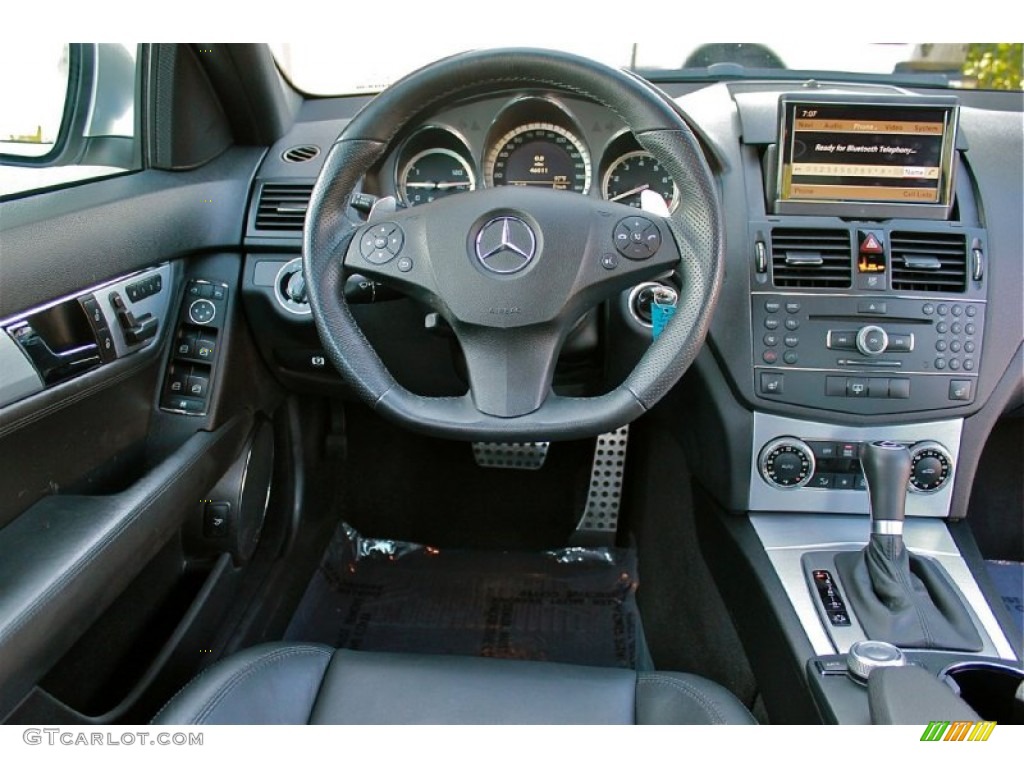 2009 Mercedes-Benz C 63 AMG Black AMG Premium Leather Steering Wheel Photo #65729047