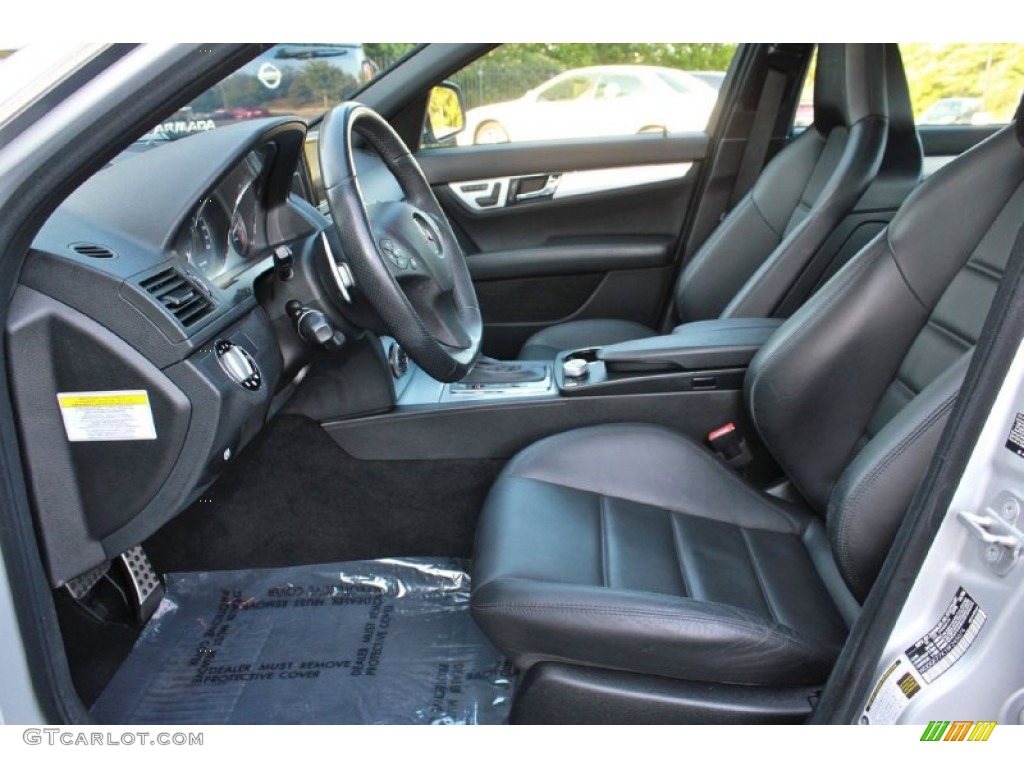 Black AMG Premium Leather Interior 2009 Mercedes-Benz C 63 AMG Photo #65729083