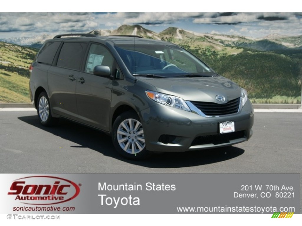 2012 Sienna LE AWD - Cypress Green Pearl / Light Gray photo #1