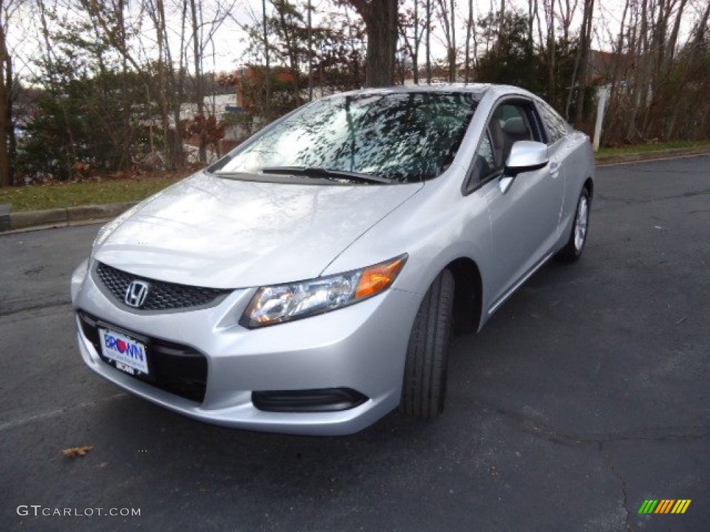 2012 Civic EX Coupe - Alabaster Silver Metallic / Gray photo #3