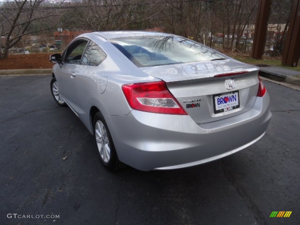 2012 Civic EX Coupe - Alabaster Silver Metallic / Gray photo #5