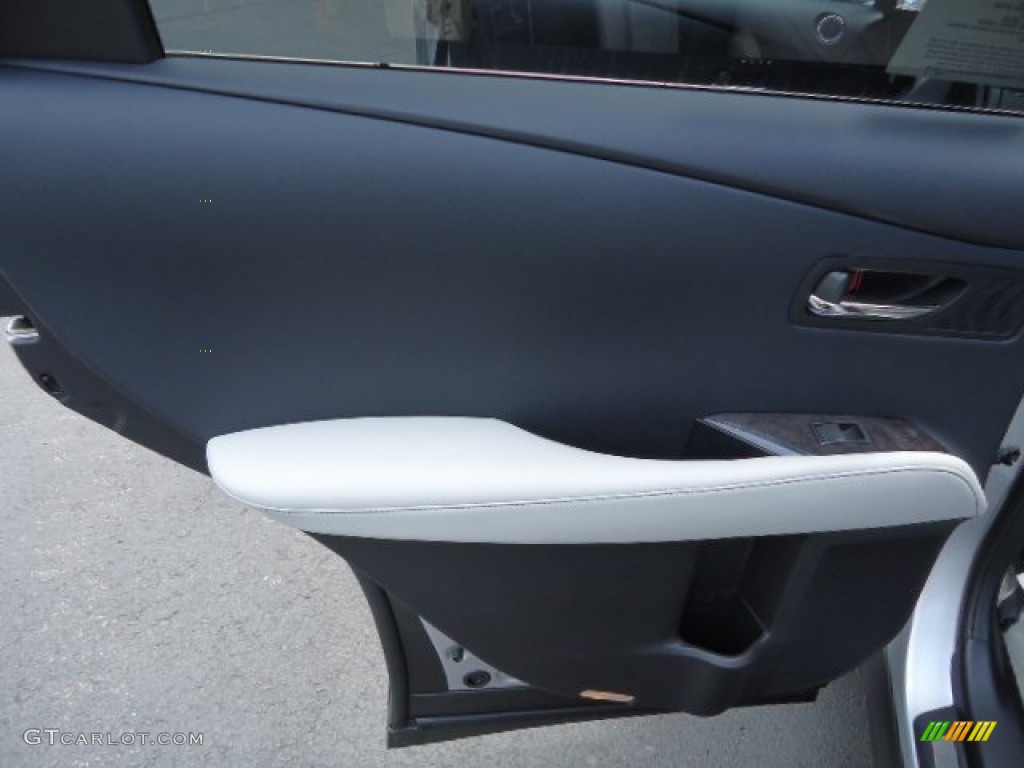 2013 Lexus RX 450h AWD Light Gray/Ebony Birds Eye Maple Door Panel Photo #65731384