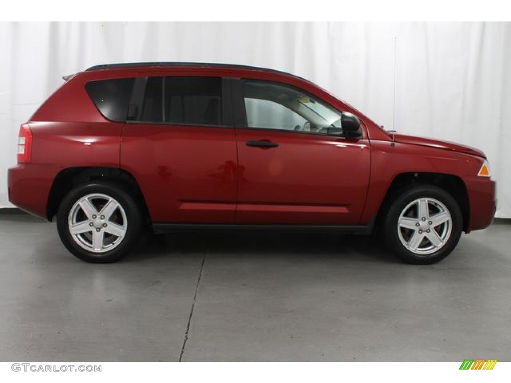 2007 Compass Sport 4x4 - Inferno Red Crystal Pearlcoat / Pastel Slate Gray photo #4