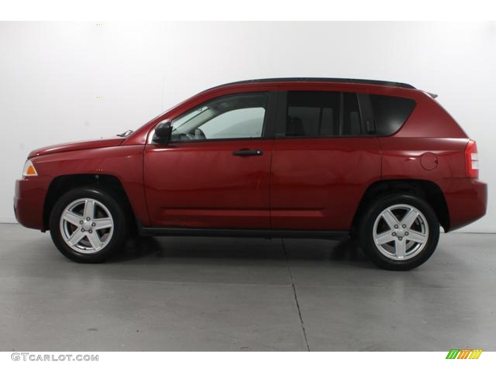 2007 Compass Sport 4x4 - Inferno Red Crystal Pearlcoat / Pastel Slate Gray photo #8