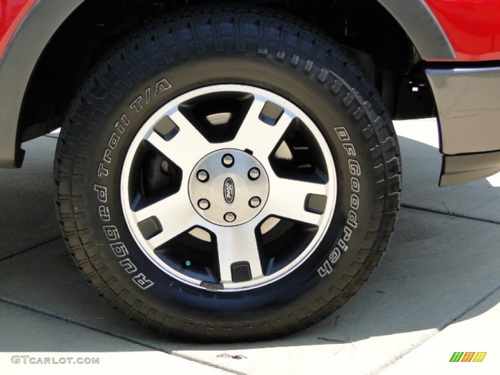 2005 F150 XLT SuperCrew 4x4 - Bright Red / Medium Flint/Dark Flint Grey photo #34