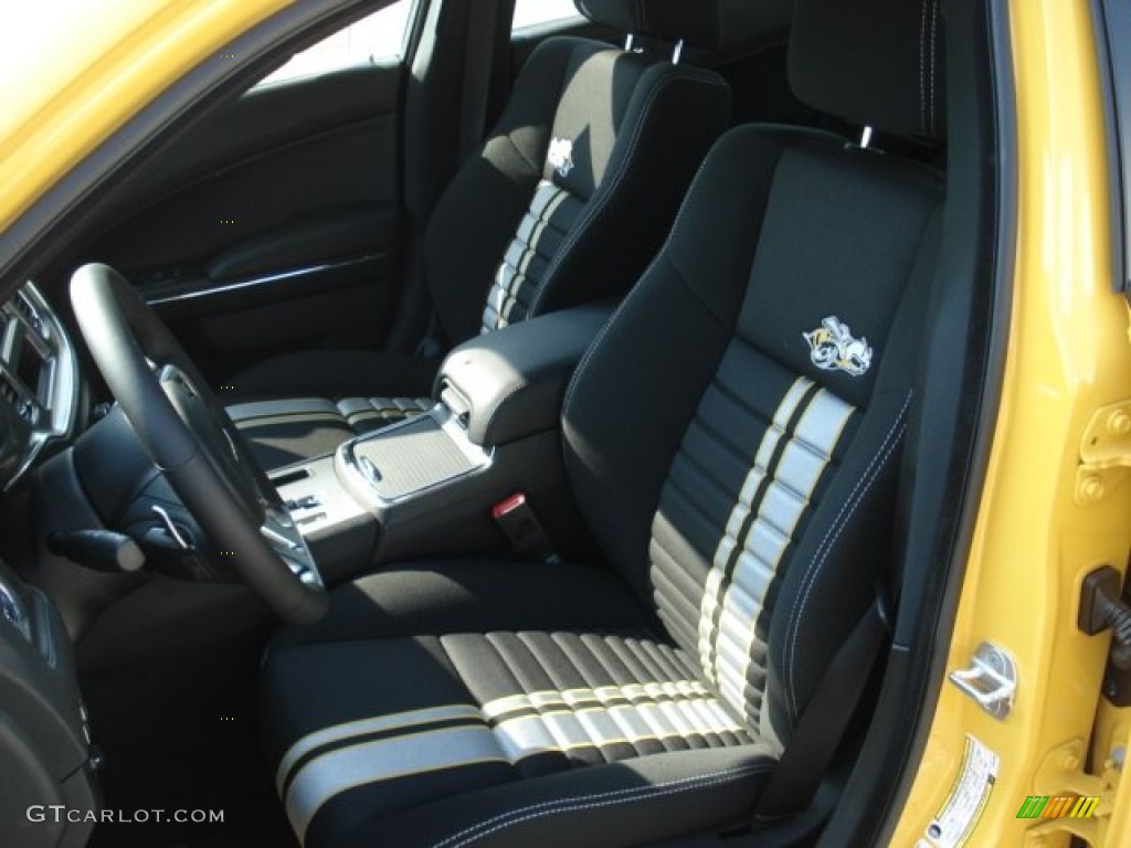Black/Super Bee Stripes Interior 2012 Dodge Charger SRT8 Super Bee Photo #65742286