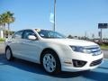 2011 White Suede Ford Fusion SE V6  photo #7