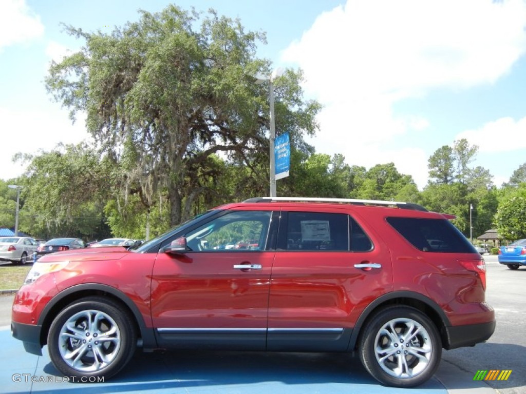 2013 Explorer Limited - Ruby Red Metallic / Medium Light Stone photo #2