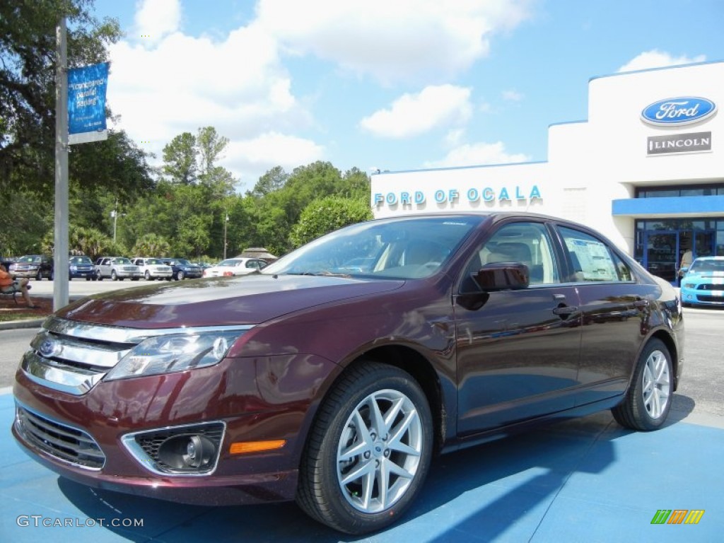 2012 Fusion SEL - Bordeaux Reserve Metallic / Camel photo #1