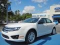 2012 White Suede Ford Fusion S  photo #1