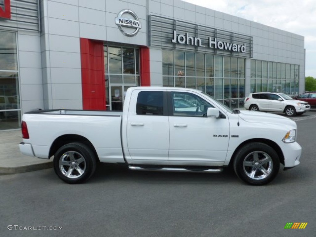 2010 Ram 1500 Sport Quad Cab 4x4 - Stone White / Dark Slate Gray photo #12