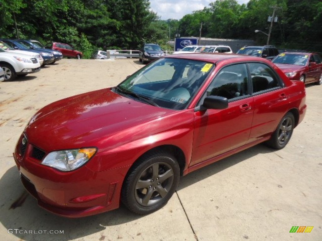 2007 Impreza 2.5i Sedan - Garnet Red Pearl / Anthracite Black photo #6