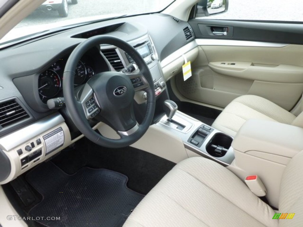 2012 Outback 2.5i Premium - Satin White Pearl / Warm Ivory photo #16