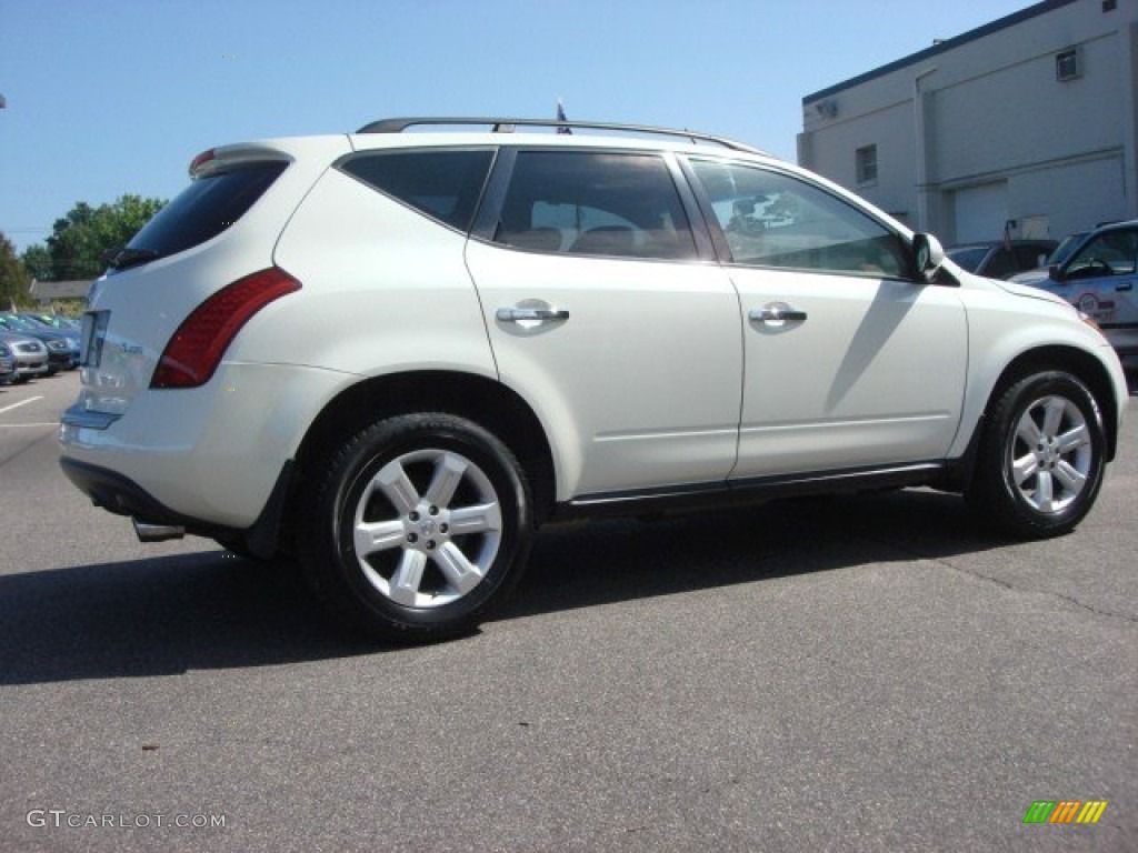 2007 Murano S AWD - Glacier Pearl White / Cafe Latte photo #4