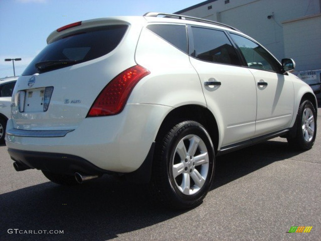 2007 Murano S AWD - Glacier Pearl White / Cafe Latte photo #5