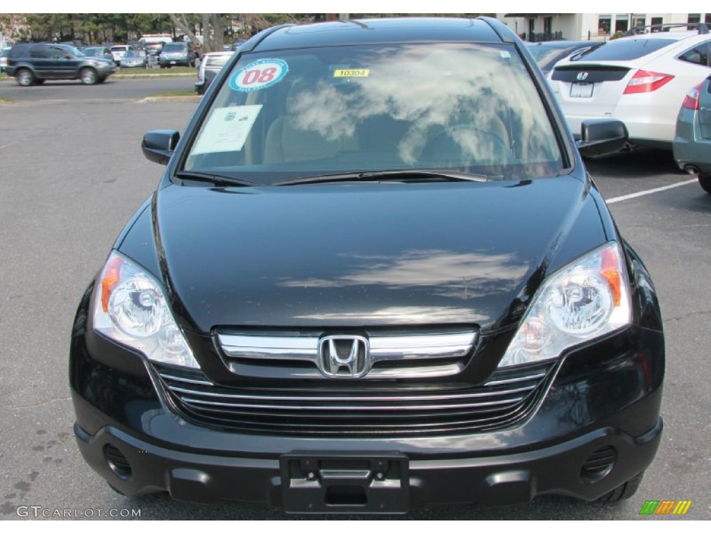 2008 CR-V EX 4WD - Nighthawk Black Pearl / Ivory photo #2