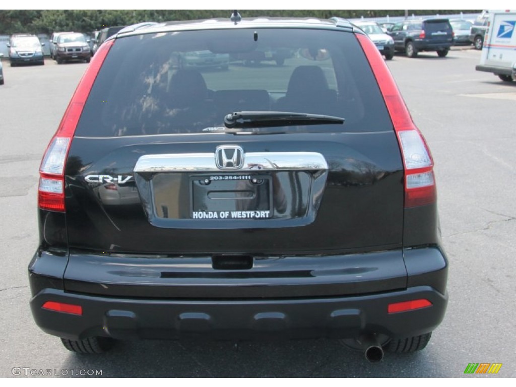 2008 CR-V EX 4WD - Nighthawk Black Pearl / Ivory photo #7