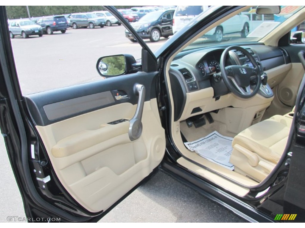 2008 CR-V EX 4WD - Nighthawk Black Pearl / Ivory photo #13