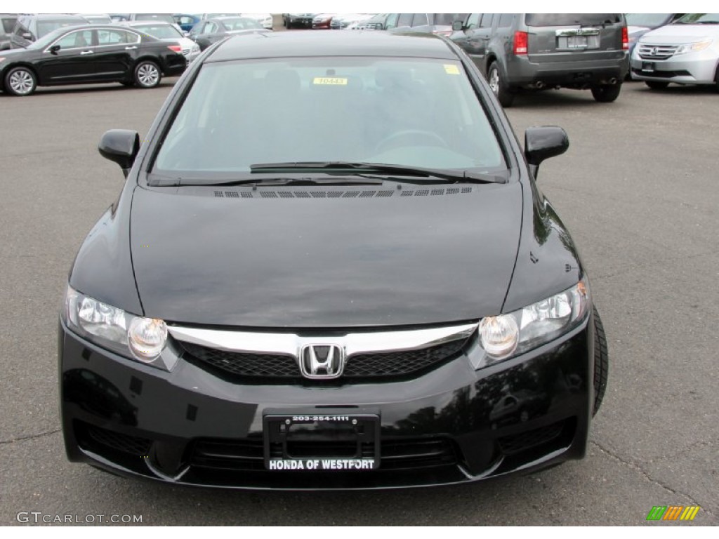2010 Civic LX-S Sedan - Crystal Black Pearl / Black photo #3