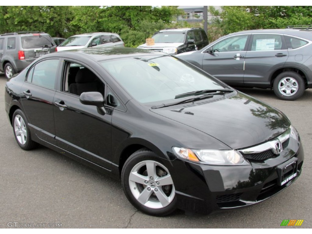 2010 Civic LX-S Sedan - Crystal Black Pearl / Black photo #4