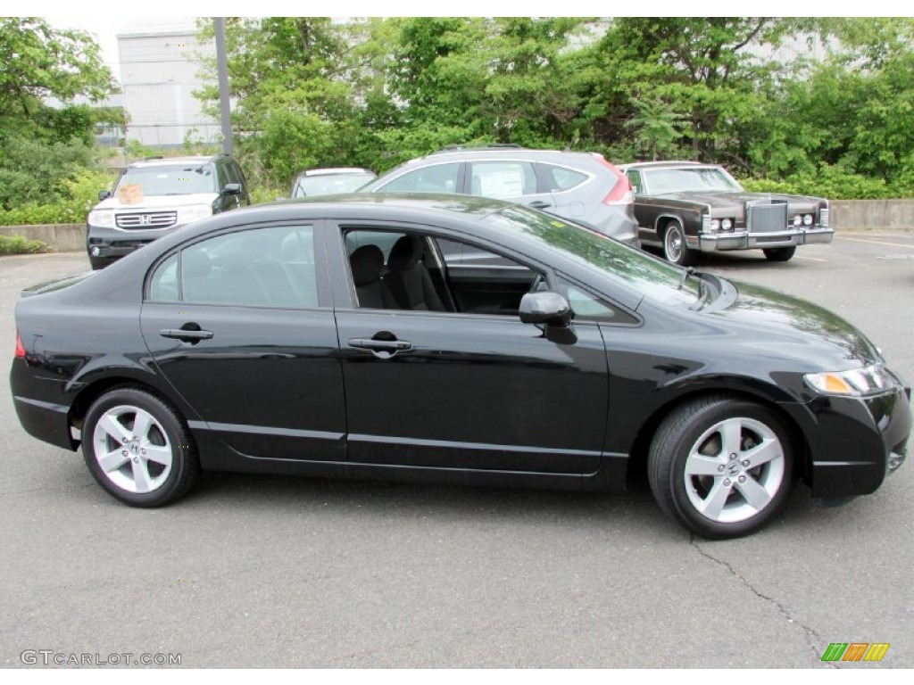2010 Civic LX-S Sedan - Crystal Black Pearl / Black photo #6
