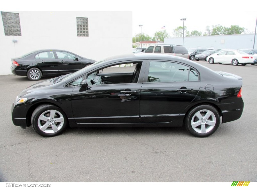 2010 Civic LX-S Sedan - Crystal Black Pearl / Black photo #14