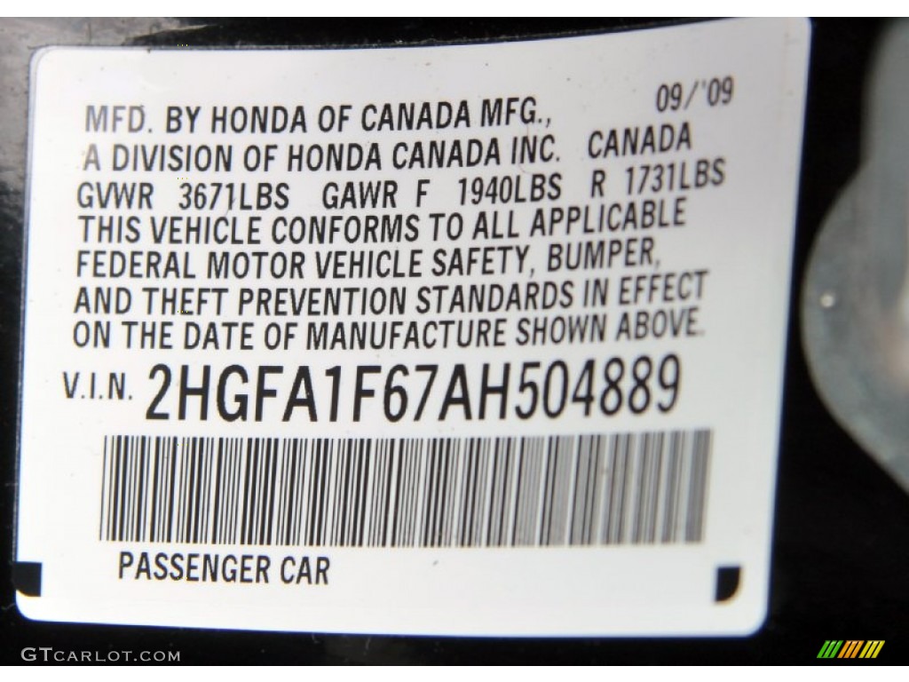 2010 Civic LX-S Sedan - Crystal Black Pearl / Black photo #27