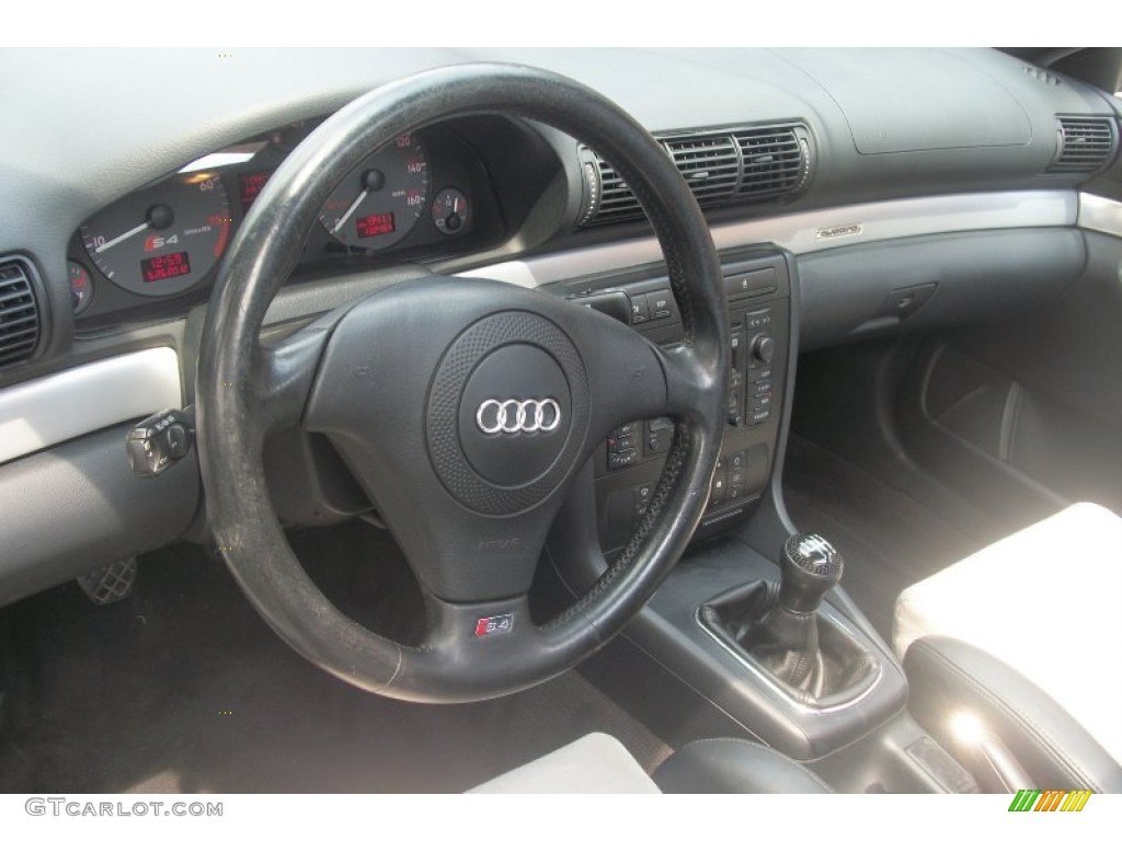 Onyx/Silver Interior 2001 Audi S4 2.7T quattro Sedan Photo #65754022