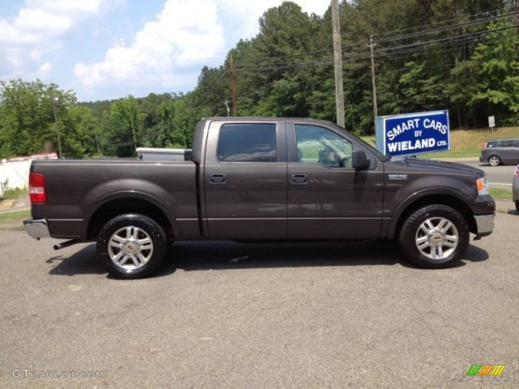 2005 F150 Lariat SuperCrew - Dark Stone Metallic / Tan photo #2