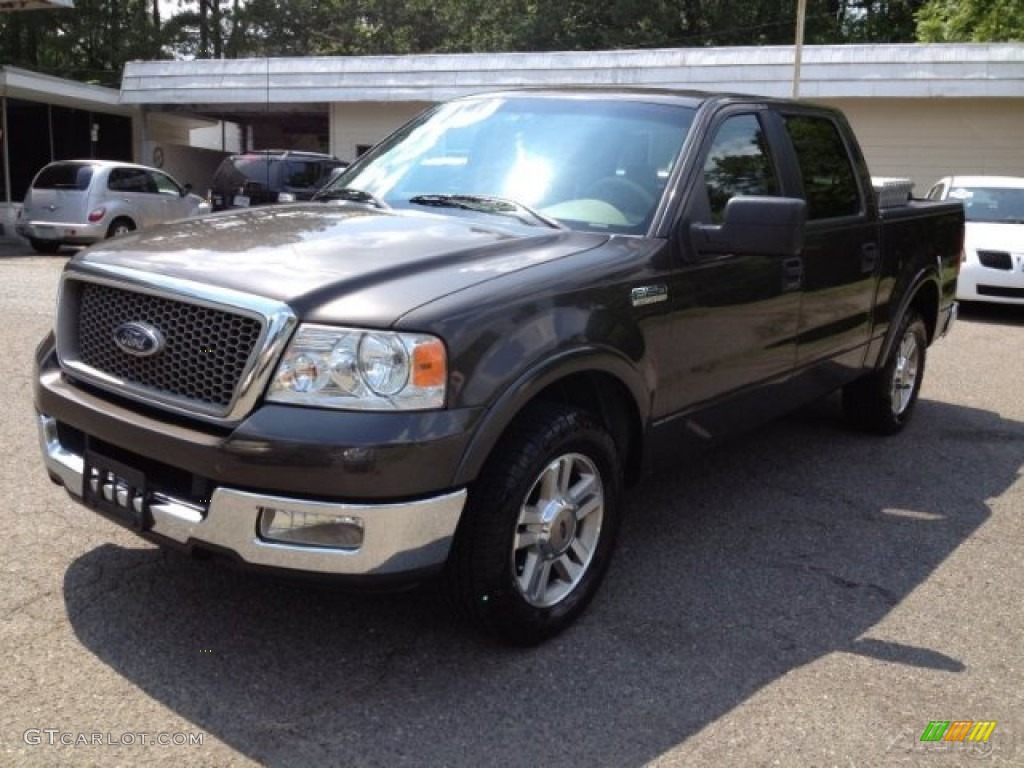 2005 F150 Lariat SuperCrew - Dark Stone Metallic / Tan photo #7