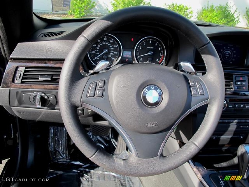 2009 BMW 3 Series 335i Convertible Saddle Brown Dakota Leather Steering Wheel Photo #65755327