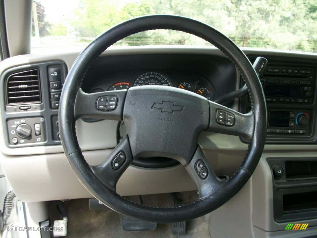2005 Chevrolet Silverado 3500 LT Crew Cab 4x4 Medium Gray Steering Wheel Photo #65758906