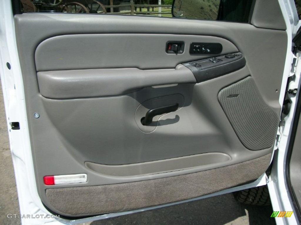 2005 Chevrolet Silverado 3500 LT Crew Cab 4x4 Medium Gray Door Panel Photo #65758978