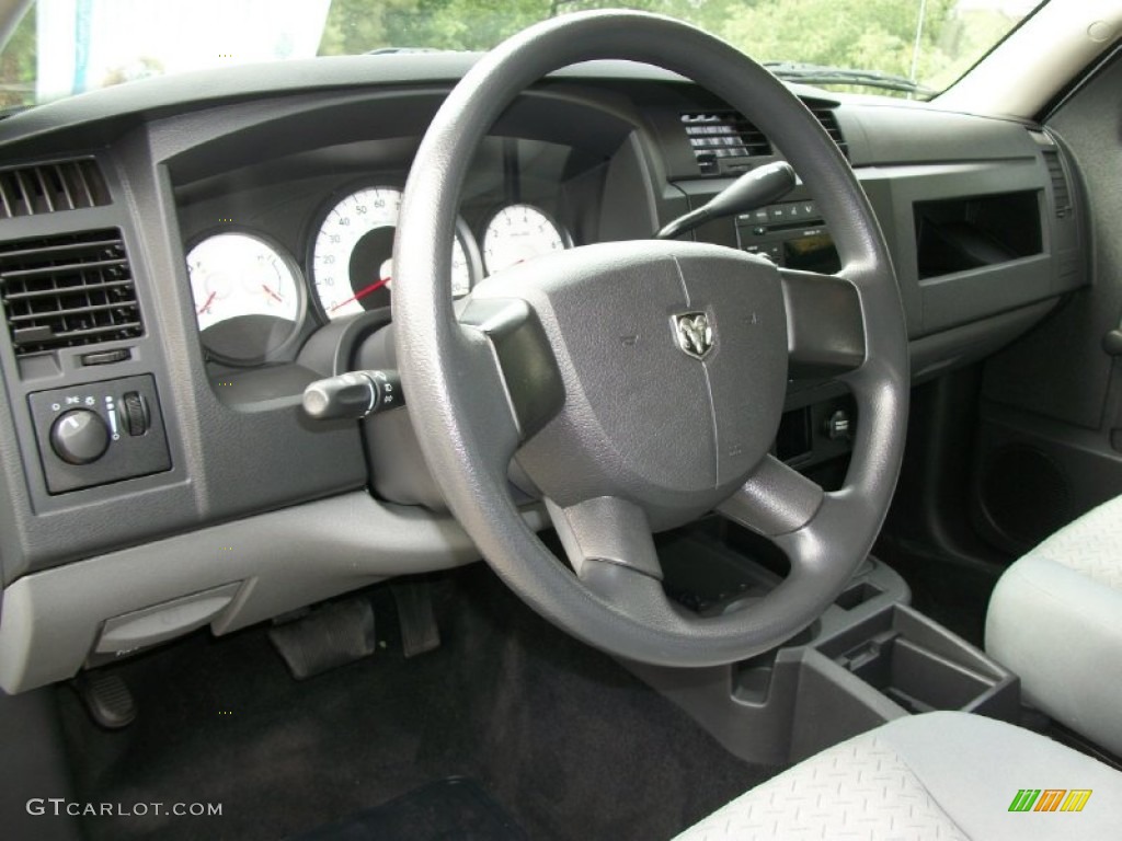 2008 Dodge Dakota ST Extended Cab Dark Slate Gray/Medium Slate Gray Steering Wheel Photo #65759191