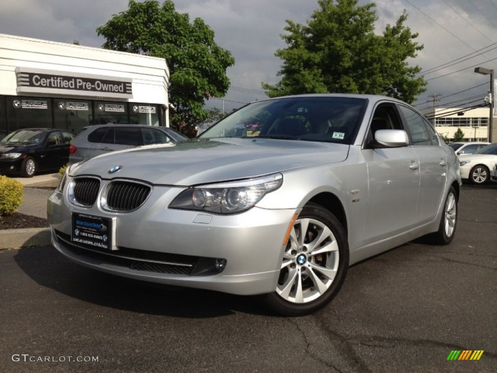 2010 5 Series 535i xDrive Sedan - Titanium Silver Metallic / Black photo #1