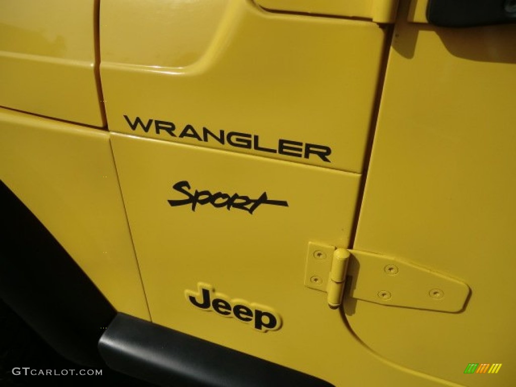 2002 Wrangler Sport 4x4 - Solar Yellow / Agate Black photo #11